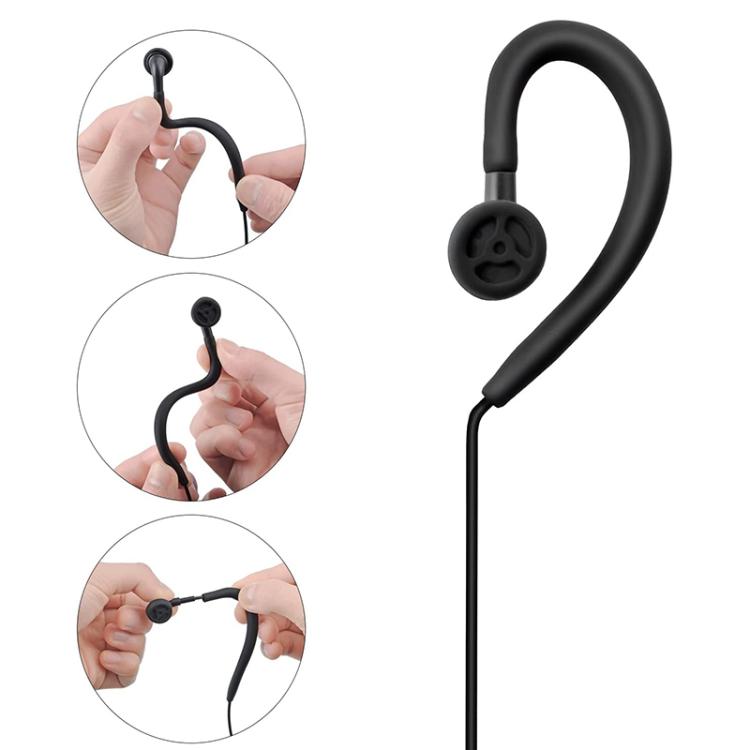 2 Pin Walkie-talkie Headset Mic Earphone for Baofeng UV5R / Quansheng UV K5 / K6 8800(Black) - Microphones & Headsets by buy2fix | Online Shopping UK | buy2fix