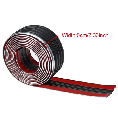 Car Thickened Self-adhesive Side Anti-collision Strip(Black Silver Edge) - Anti Collision Sticker by buy2fix | Online Shopping UK | buy2fix