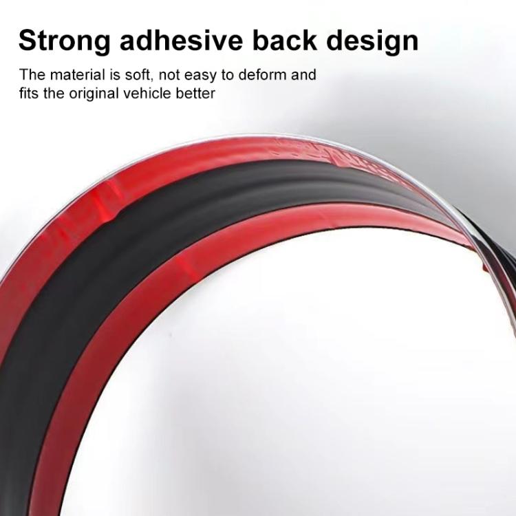 Car Thickened Self-adhesive Side Anti-collision Strip(Black Silver Edge) - Anti Collision Sticker by buy2fix | Online Shopping UK | buy2fix