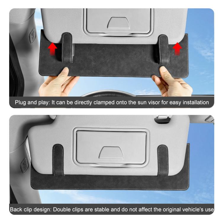 Car Sun Visor Card Extension Clip(Grey) - Sunglasses & Glasses Clips by buy2fix | Online Shopping UK | buy2fix