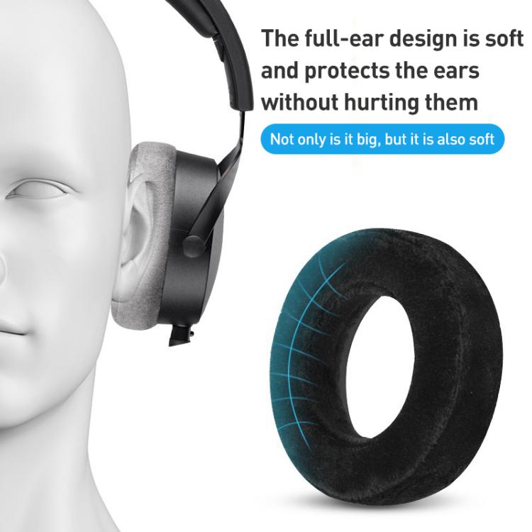 2pcs Protein Leather Earphone Replacement Earpads Pads For Beyerdynamic DT700 PROX / DT900 PROX(Black) - Earmuff & Pad by buy2fix | Online Shopping UK | buy2fix