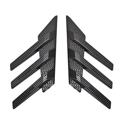 1 Pair Car Rear Windshield Air Cent Shark Fin Decorative Sticker, Carbon Pattern - Decorative Sticker by buy2fix | Online Shopping UK | buy2fix