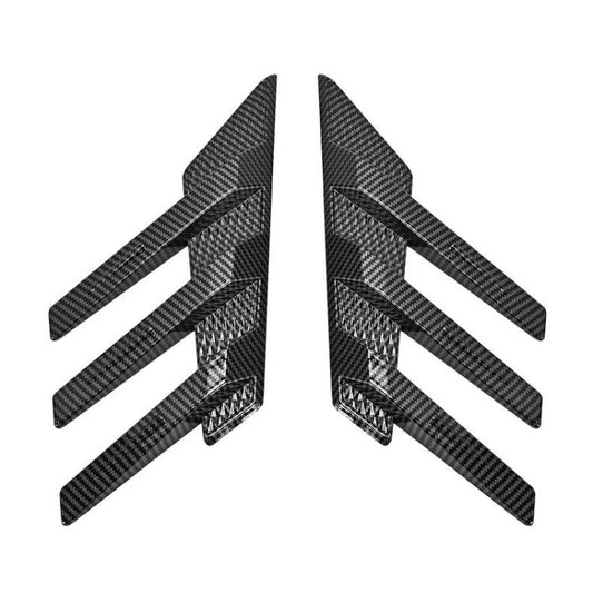 1 Pair Car Rear Windshield Air Cent Shark Fin Decorative Sticker, Carbon Pattern - Decorative Sticker by buy2fix | Online Shopping UK | buy2fix