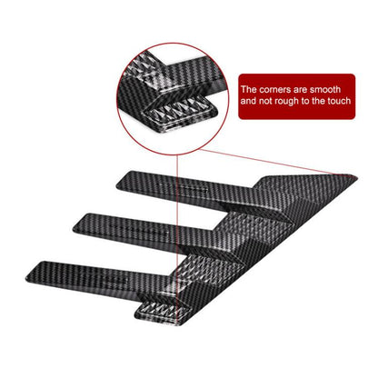 1 Pair Car Rear Windshield Air Cent Shark Fin Decorative Sticker, Carbon Pattern - Decorative Sticker by buy2fix | Online Shopping UK | buy2fix