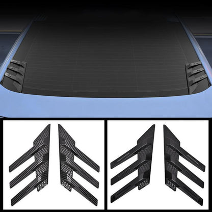 1 Pair Car Rear Windshield Air Cent Shark Fin Decorative Sticker, Bright Black - Decorative Sticker by buy2fix | Online Shopping UK | buy2fix