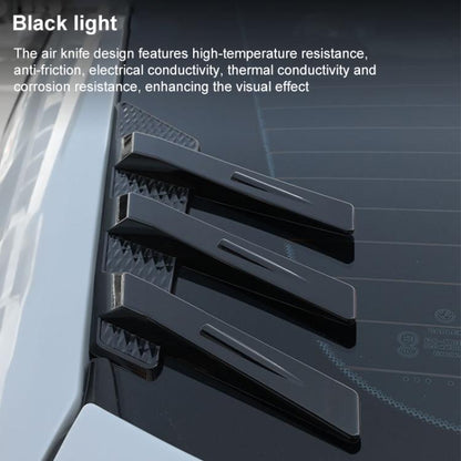 1 Pair Car Rear Windshield Air Cent Shark Fin Decorative Sticker, Carbon Pattern - Decorative Sticker by buy2fix | Online Shopping UK | buy2fix