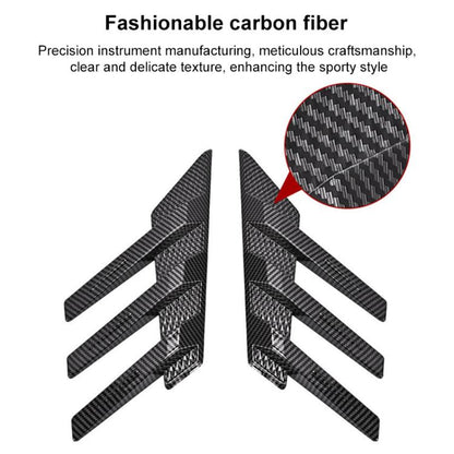 1 Pair Car Rear Windshield Air Cent Shark Fin Decorative Sticker, Carbon Pattern - Decorative Sticker by buy2fix | Online Shopping UK | buy2fix