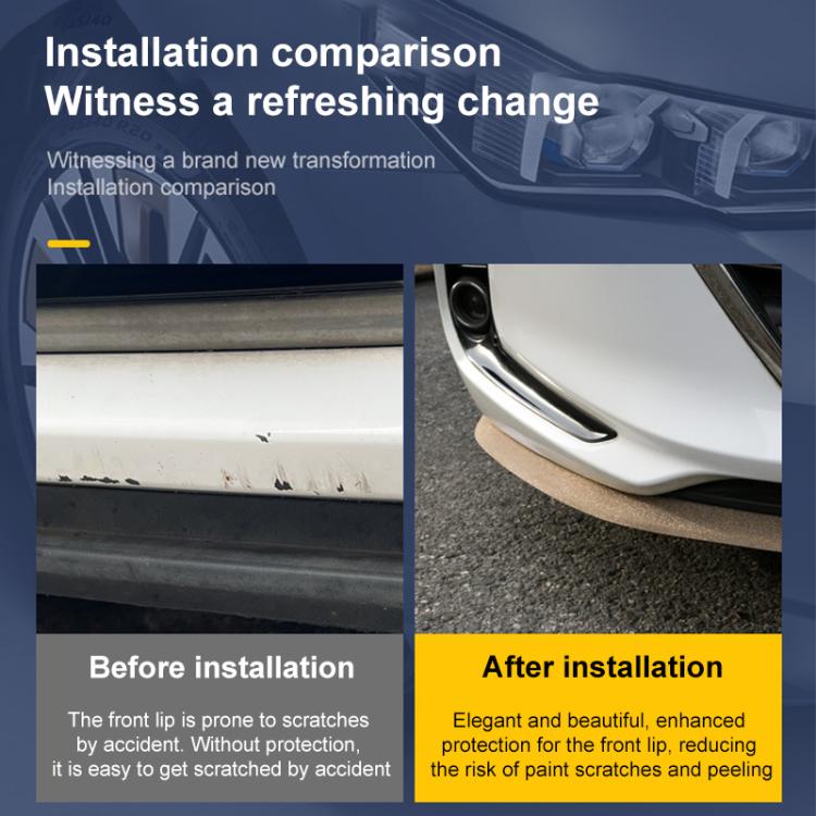 Car Starry Sky Shiny Soft Rubber Front Bar Side Anti-collision Strip(Gold) - Anti Collision Sticker by buy2fix | Online Shopping UK | buy2fix