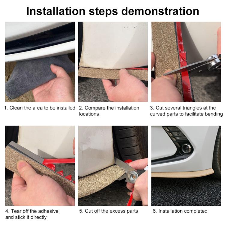 Car Starry Sky Shiny Soft Rubber Front Bar Side Anti-collision Strip(Gold) - Anti Collision Sticker by buy2fix | Online Shopping UK | buy2fix