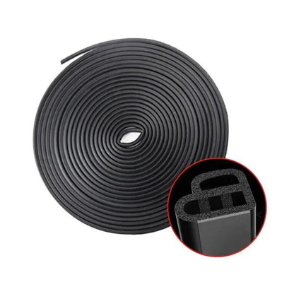 L Type 10m Car Rubber Seal Strip(Black) - sealing strips by buy2fix | Online Shopping UK | buy2fix