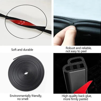 L Type 10m Car Rubber Seal Strip(Black) - sealing strips by buy2fix | Online Shopping UK | buy2fix