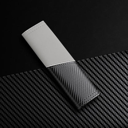 Car Leather Carbon Fiber Stitching Seat Belt Shoulder Guard(White) - Seat Belts & Padding by buy2fix | Online Shopping UK | buy2fix