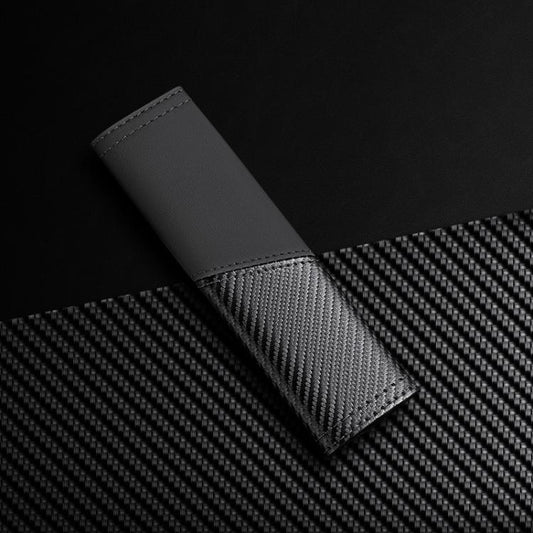 Car Leather Carbon Fiber Stitching Seat Belt Shoulder Guard(Black) - Seat Belts & Padding by buy2fix | Online Shopping UK | buy2fix