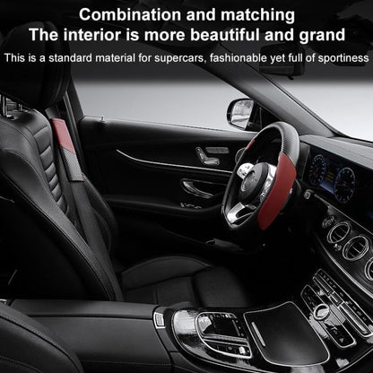 Car Leather Carbon Fiber Stitching Seat Belt Shoulder Guard(Red) - Seat Belts & Padding by buy2fix | Online Shopping UK | buy2fix