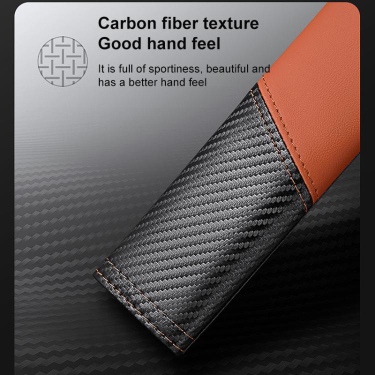 Car Leather Carbon Fiber Stitching Seat Belt Shoulder Guard(Black) - Seat Belts & Padding by buy2fix | Online Shopping UK | buy2fix