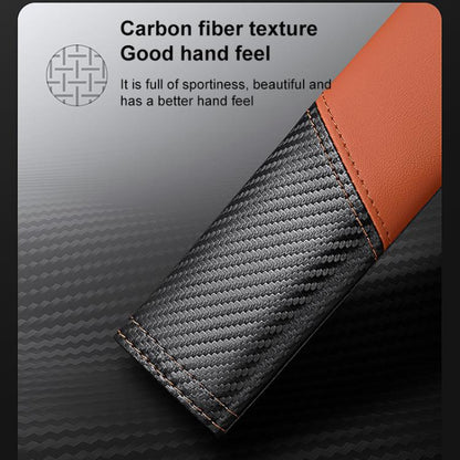 Car Leather Carbon Fiber Stitching Seat Belt Shoulder Guard(Black) - Seat Belts & Padding by buy2fix | Online Shopping UK | buy2fix