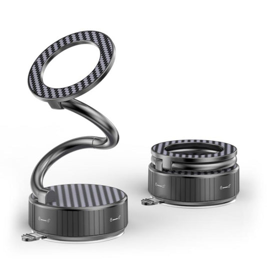 H3 Folding Vacuum Adsorption Magnetic Car Phone Holder(Silver Grey) - Universal Car Holders by buy2fix | Online Shopping UK | buy2fix