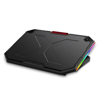 NUOXI YL-018 5-Core Fans Ultra-quiet Laptop Cooler RGB Light Cooling Holder(Black) - Cooling Pads by NUOXI | Online Shopping UK | buy2fix