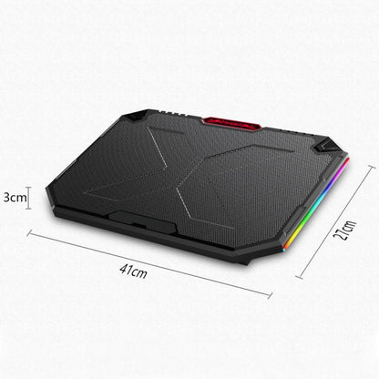 NUOXI YL-018 5-Core Fans Ultra-quiet Laptop Cooler RGB Light Cooling Holder(Black) - Cooling Pads by NUOXI | Online Shopping UK | buy2fix