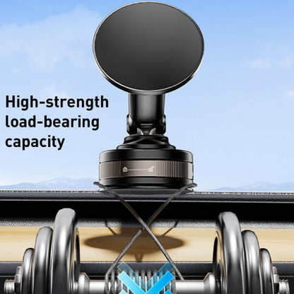 J34 Retractable Vacuum Adsorption Magnetic Car Phone Holder(Black) - Universal Car Holders by buy2fix | Online Shopping UK | buy2fix