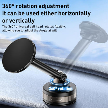 J34 Retractable Vacuum Adsorption Magnetic Car Phone Holder(Black) - Universal Car Holders by buy2fix | Online Shopping UK | buy2fix