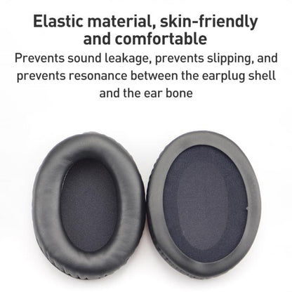 2pcs Protein Leather Earphone Replacement Earpads Pads For HyperX Cloud 1 / I / 2 / II / 3(Black Blue) - Earmuff & Pad by buy2fix | Online Shopping UK | buy2fix