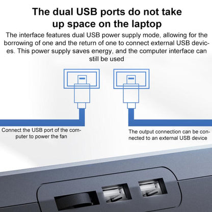 NUOXI C400 6-Speed Adjustable Dual-Core Large Fan Laptop Cooler(Silver) - Cooling Pads by NUOXI | Online Shopping UK | buy2fix