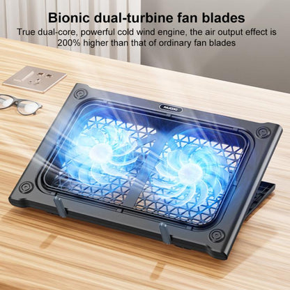 NUOXI C400 6-Speed Adjustable Dual-Core Large Fan Laptop Cooler(Black) - Cooling Pads by NUOXI | Online Shopping UK | buy2fix