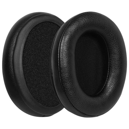 2pcs Litchi Pattern Splicing Earphone Replacement Earpads Pads For HyperX Cloud 1 / I / 2 / II / 3(Black) - Earmuff & Pad by buy2fix | Online Shopping UK | buy2fix