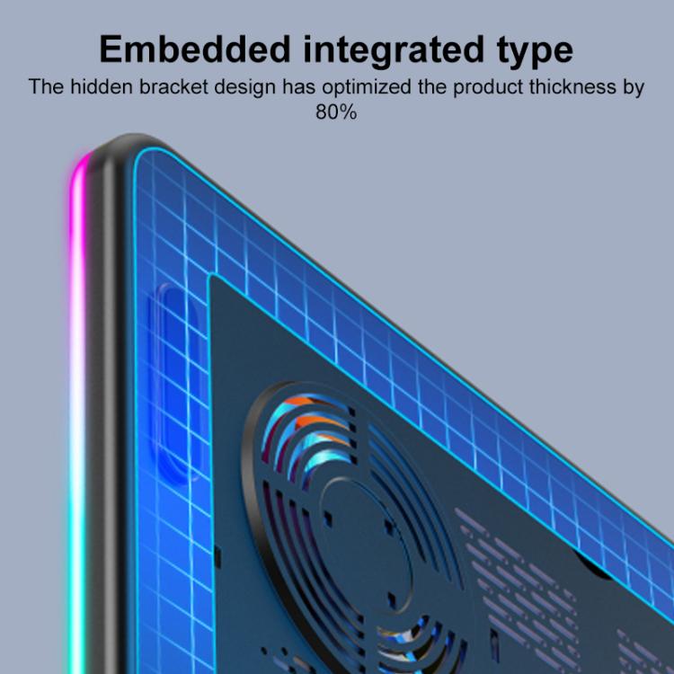 NUOXI F36-2 6-Speed Adjustable Dual-Fan Ultrathin Laptop Cooler(Silver) - Cooling Pads by NUOXI | Online Shopping UK | buy2fix