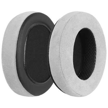 2pcs Suede Splicing Earphone Replacement Earpads Pads For HyperX Cloud 1 / I / 2 / II / 3(Grey) - Earmuff & Pad by buy2fix | Online Shopping UK | buy2fix