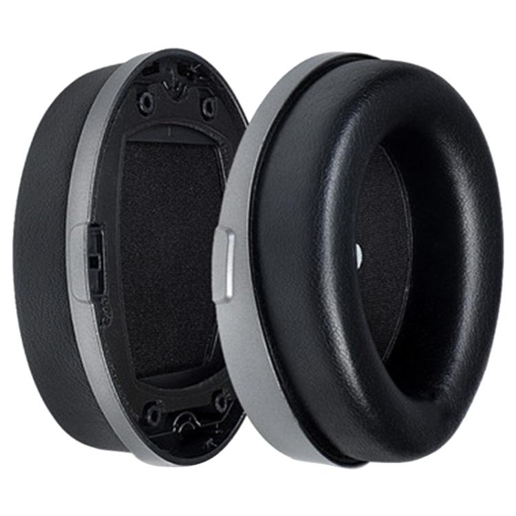 1 Pair Protein Leather Earphone Replacement Earpads Pads with Plastic Buckle For HyperX Cloud Orbit S / Audeze(Black) - Earmuff & Pad by buy2fix | Online Shopping UK | buy2fix