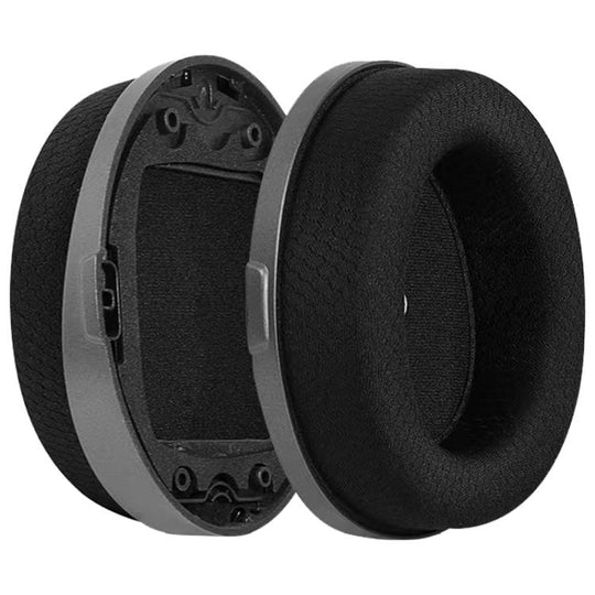 1 Pair Football Net Earphone Replacement Earpads Pads with Plastic Buckle For HyperX Cloud Orbit S / Audeze(Black)