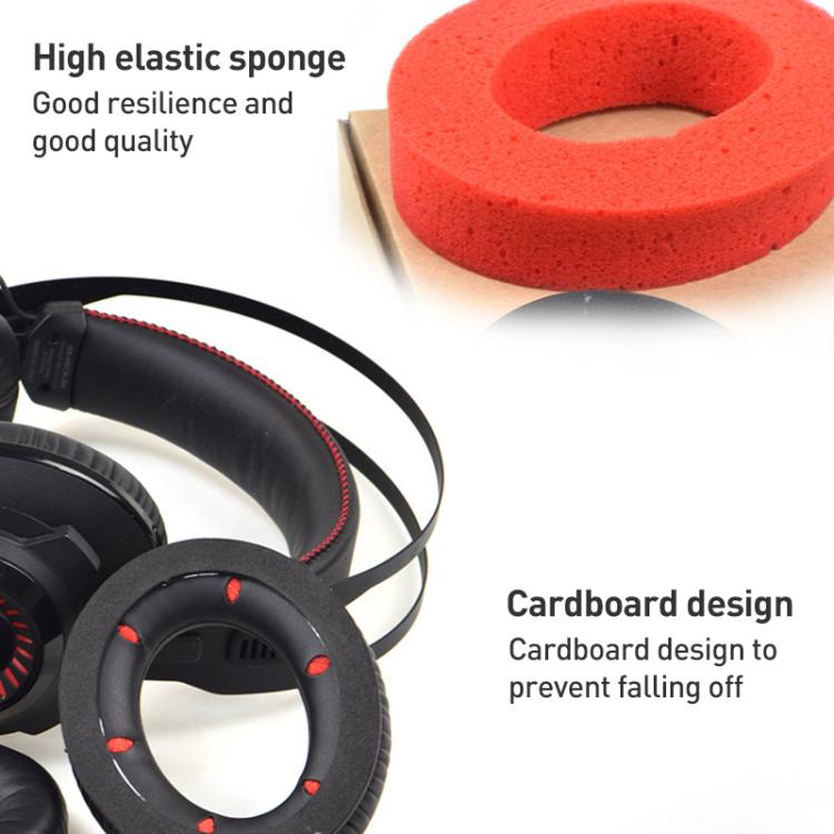 2pcs Football Net Splicing Earphone Replacement Earpads Pads For HyperX Revolver S(Black) - Earmuff & Pad by buy2fix | Online Shopping UK | buy2fix