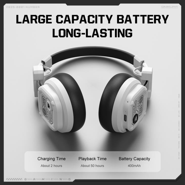 ONIKUMA GT803 Wired / Bluetooth 5.4 Dual Modes Gaming Headset(White) - Multimedia Headset by ONIKUMA | Online Shopping UK | buy2fix