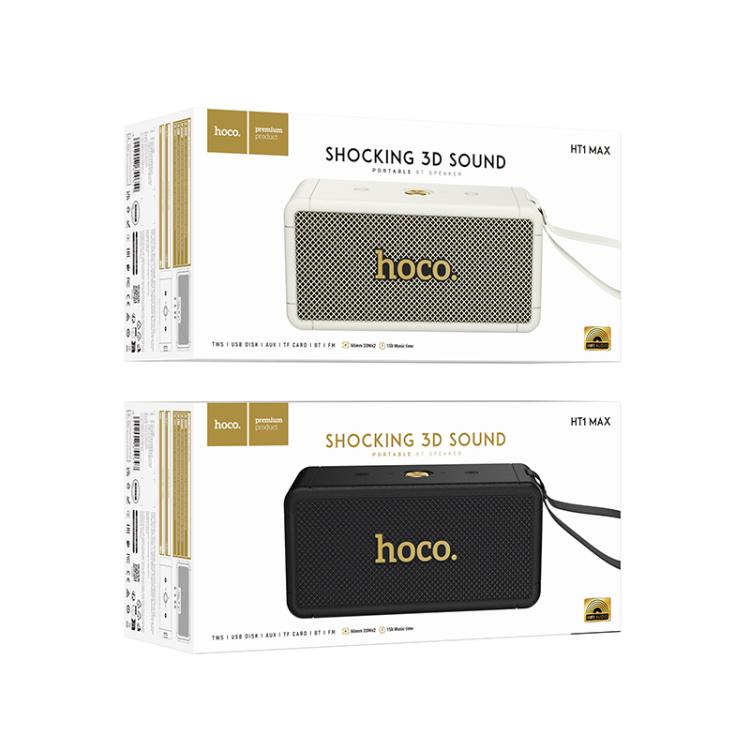 hoco HT1 Max Marquis Sports Bluetooth 5.4 Speaker Support TWS / FM / TF Card / USB / AUX(Black) - Desktop Speaker by hoco | Online Shopping UK | buy2fix