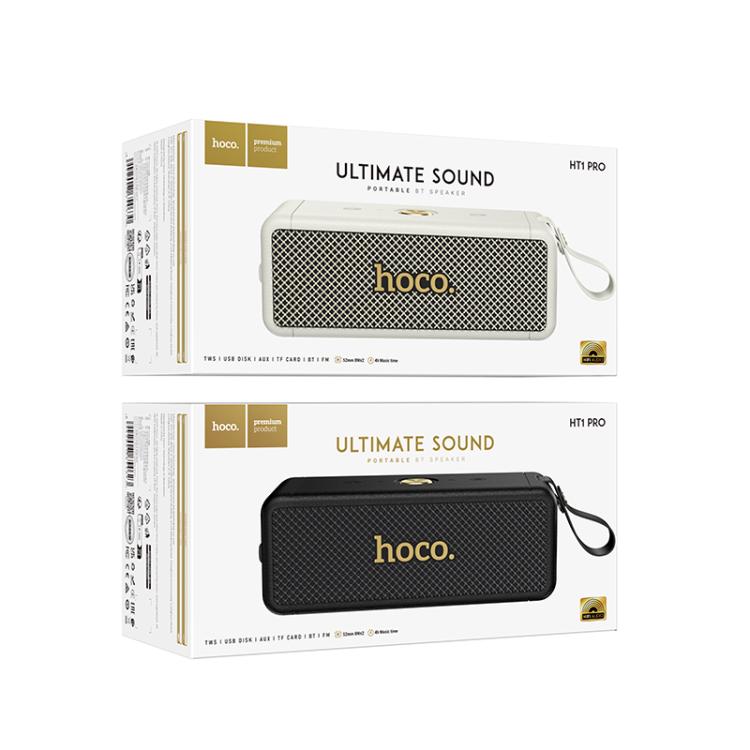 hoco HT1 Pro Marquis Sports Bluetooth 5.4 Speaker Support TWS / FM / TF Card / USB / AUX(White) - Desktop Speaker by hoco | Online Shopping UK | buy2fix