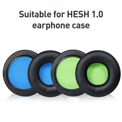 2pcs Protein Leather Earphone Replacement Earpads Pads For Skullcandy HESH 1.0(Black Yellow Net) - Earmuff & Pad by buy2fix | Online Shopping UK | buy2fix