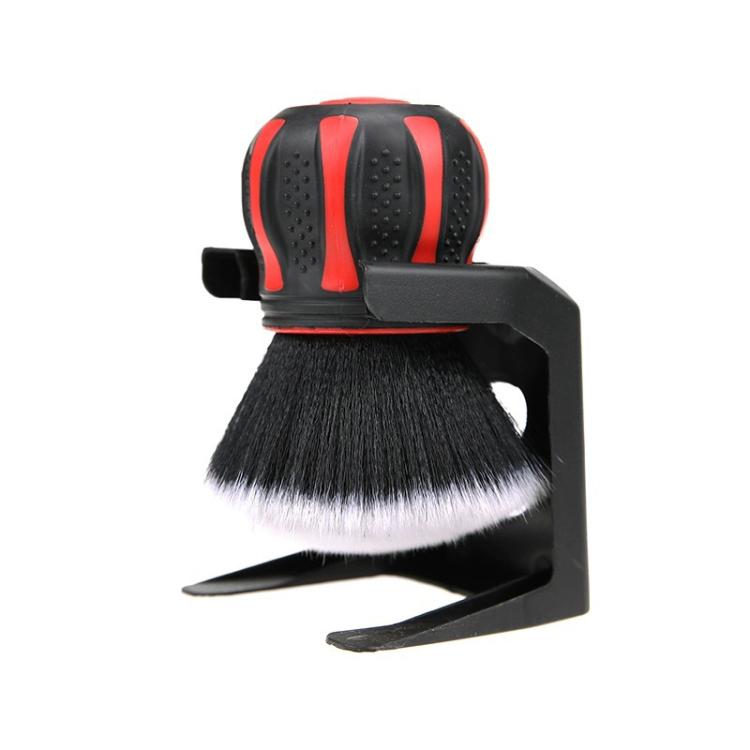 Car Large Round Head Soft Bristle Ball Interior Cleaning Brush(Wine Red) - Car washing supplies by buy2fix | Online Shopping UK | buy2fix