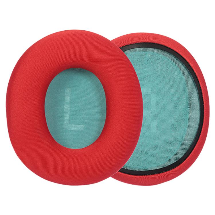 1 Pair Ice Silk Cloth Earphone Replacement Earpads Pads For Skullcandy Slyr Pro(Red Blue Net) - Earmuff & Pad by buy2fix | Online Shopping UK | buy2fix