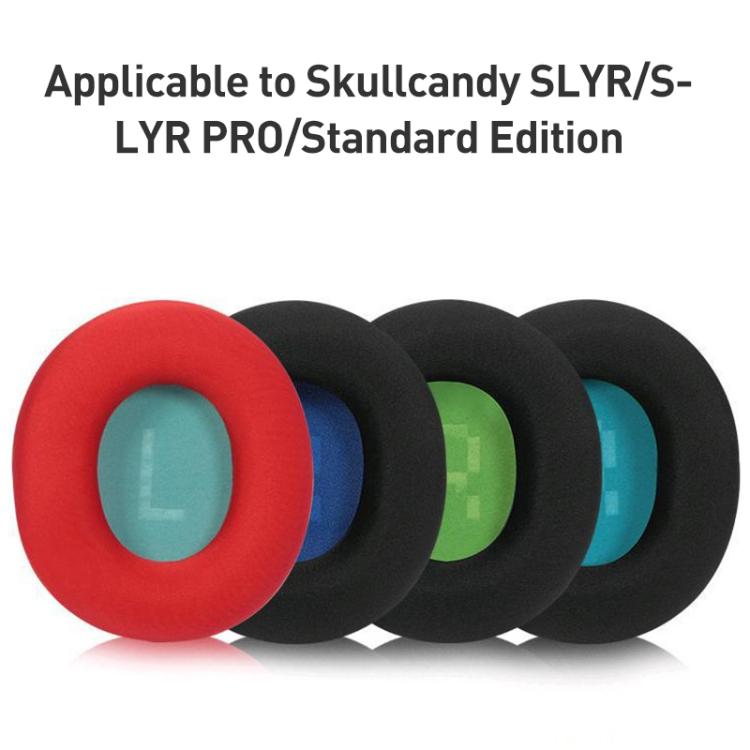 1 Pair Ice Silk Cloth Earphone Replacement Earpads Pads For Skullcandy Slyr Pro(Black Lake Blue Net) - Earmuff & Pad by buy2fix | Online Shopping UK | buy2fix