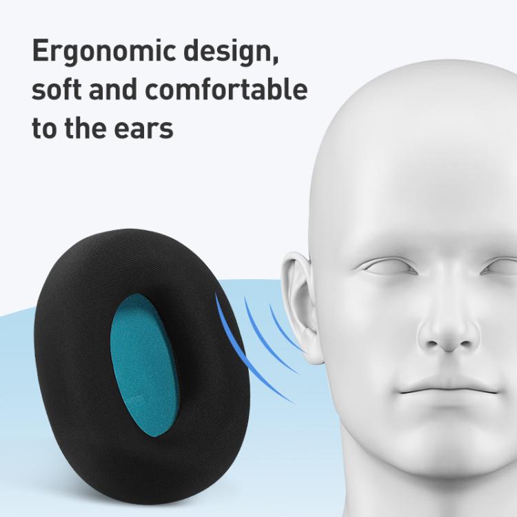 1 Pair Ice Silk Cloth Earphone Replacement Earpads Pads For Skullcandy Slyr Pro(Black Green Net) - Earmuff & Pad by buy2fix | Online Shopping UK | buy2fix