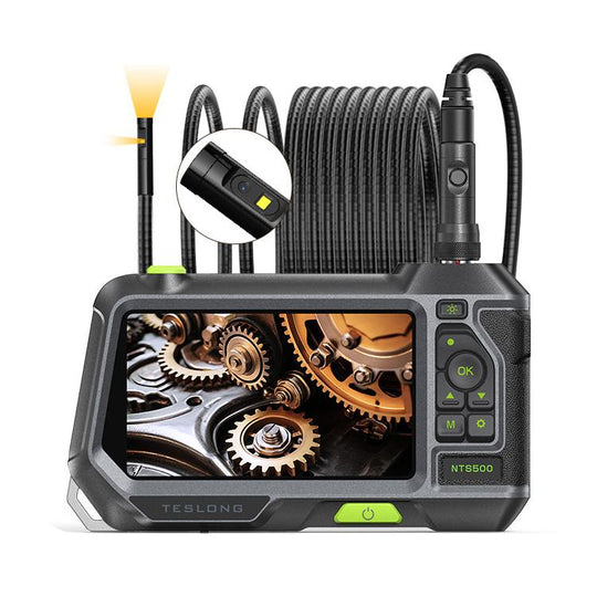 TESLONG NTS500 8mm Dual Lens 5m Industrial Pipeline Endoscope with 5 inch HD Screen