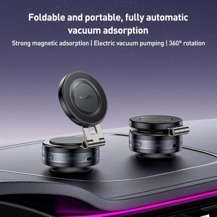 Yesido C225 360 Rotating Electric Vacuum Suction Cup MagSafe Car Mount(Black) - Universal Car Holders by Yesido | Online Shopping UK | buy2fix