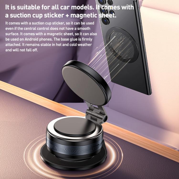 Yesido C225 360 Rotating Electric Vacuum Suction Cup MagSafe Car Mount(Black) - Universal Car Holders by Yesido | Online Shopping UK | buy2fix