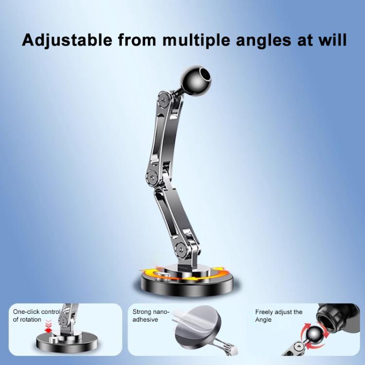 360 Degree Rotating Adhesive Magnetic Car Holder, Type:3-folding - Universal Car Holders by buy2fix | Online Shopping UK | buy2fix