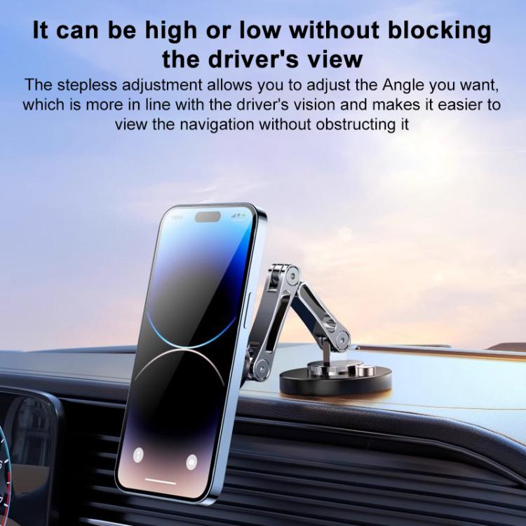 360 Degree Rotating Adhesive Magnetic Car Holder, Type:3-folding - Universal Car Holders by buy2fix | Online Shopping UK | buy2fix