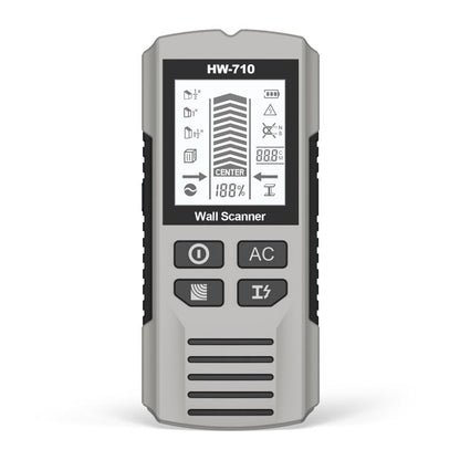 HW-710 5-in-1 Wall Scanner Metal Detector Stud Finder Measuring Instrument(Silver) - Metal Detector by buy2fix | Online Shopping UK | buy2fix