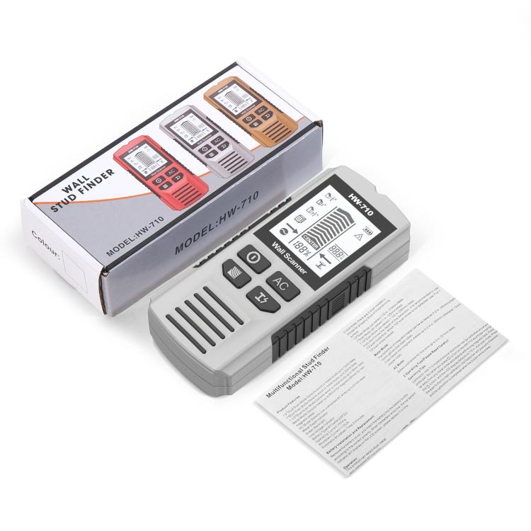HW-710 5-in-1 Wall Scanner Metal Detector Stud Finder Measuring Instrument(Silver) - Metal Detector by buy2fix | Online Shopping UK | buy2fix