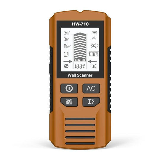 HW-710 5-in-1 Wall Scanner Metal Detector Stud Finder Measuring Instrument(Yellow)
